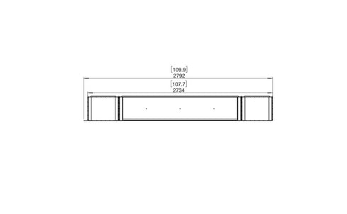 Ecosmart Fire Flex 104RC.BX2 Right Corner Fireplace Insert - Black Finish / Black Burner - ESF.FX.104RC.BX2.B